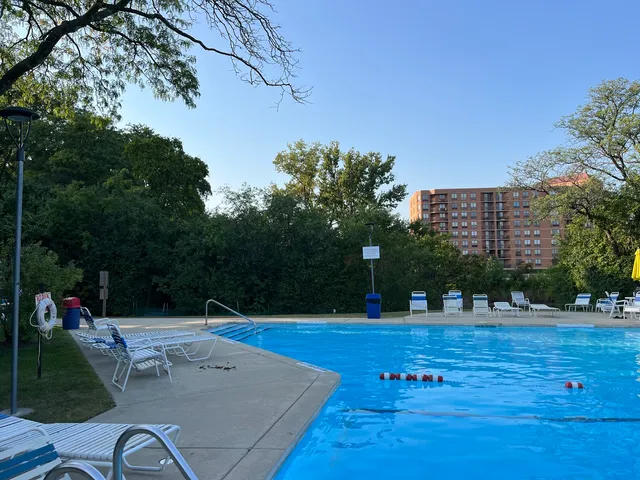 a view of a roof deck with chair and wooden floor