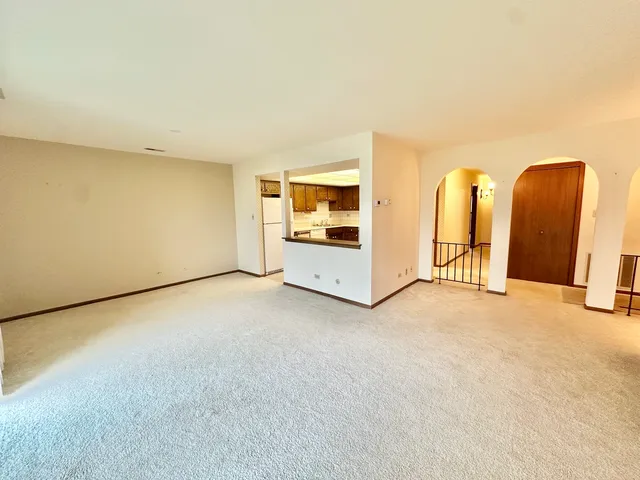 an empty room with a natural light