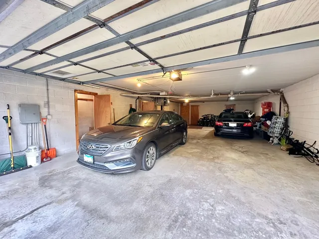 a car parked in garage
