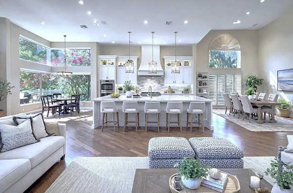 a view of livingroom with furniture and wooden floor
