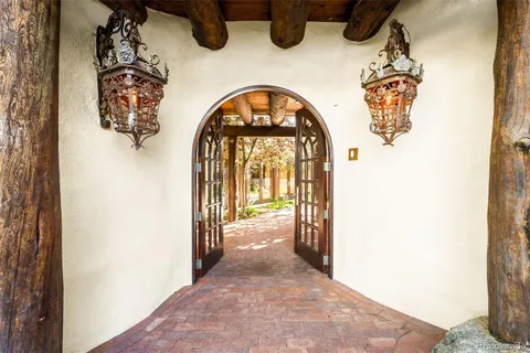 a view of a entryway door of the house