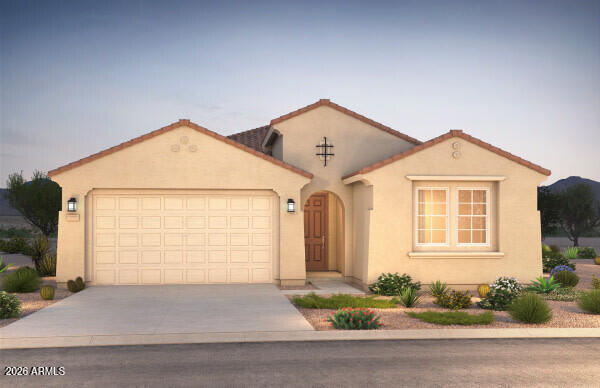 10002 Bickwell Trail Apache Junction, AZ 85120 - Photo 1 of 3 a view of a house with a yard and garage