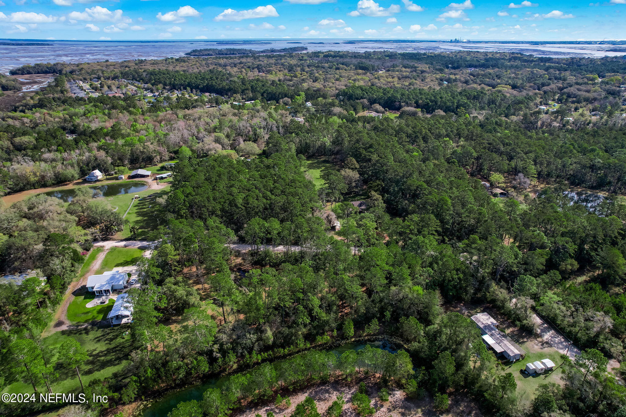 87273 Raddin Road Yulee, FL 32097 - Photo 3 of 14 an aerial view of a houses with a yard