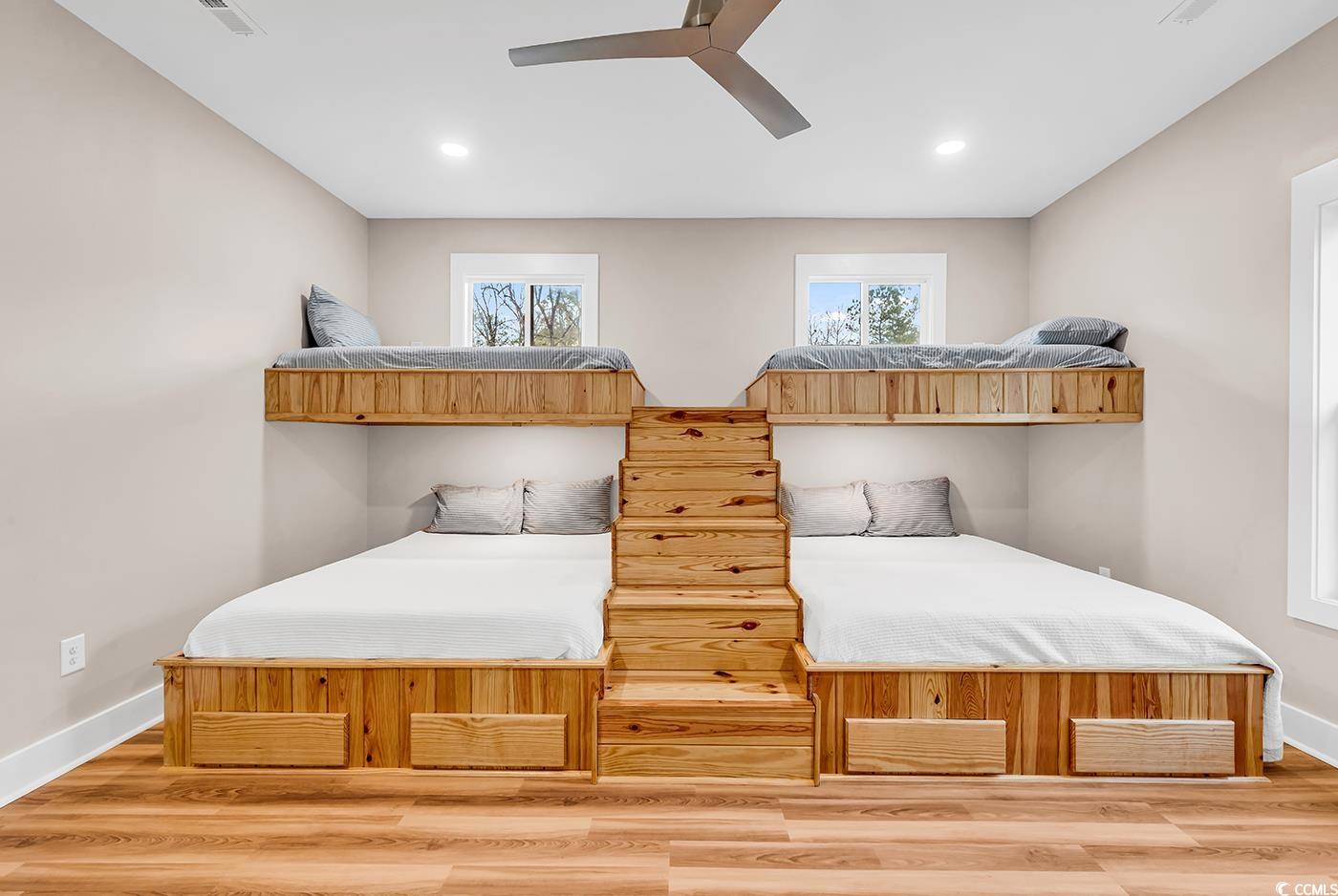 32 Old Place Kingstree, SC 29556 - Photo 4 of 40 Bedroom with ceiling fan and light wood finished floors
