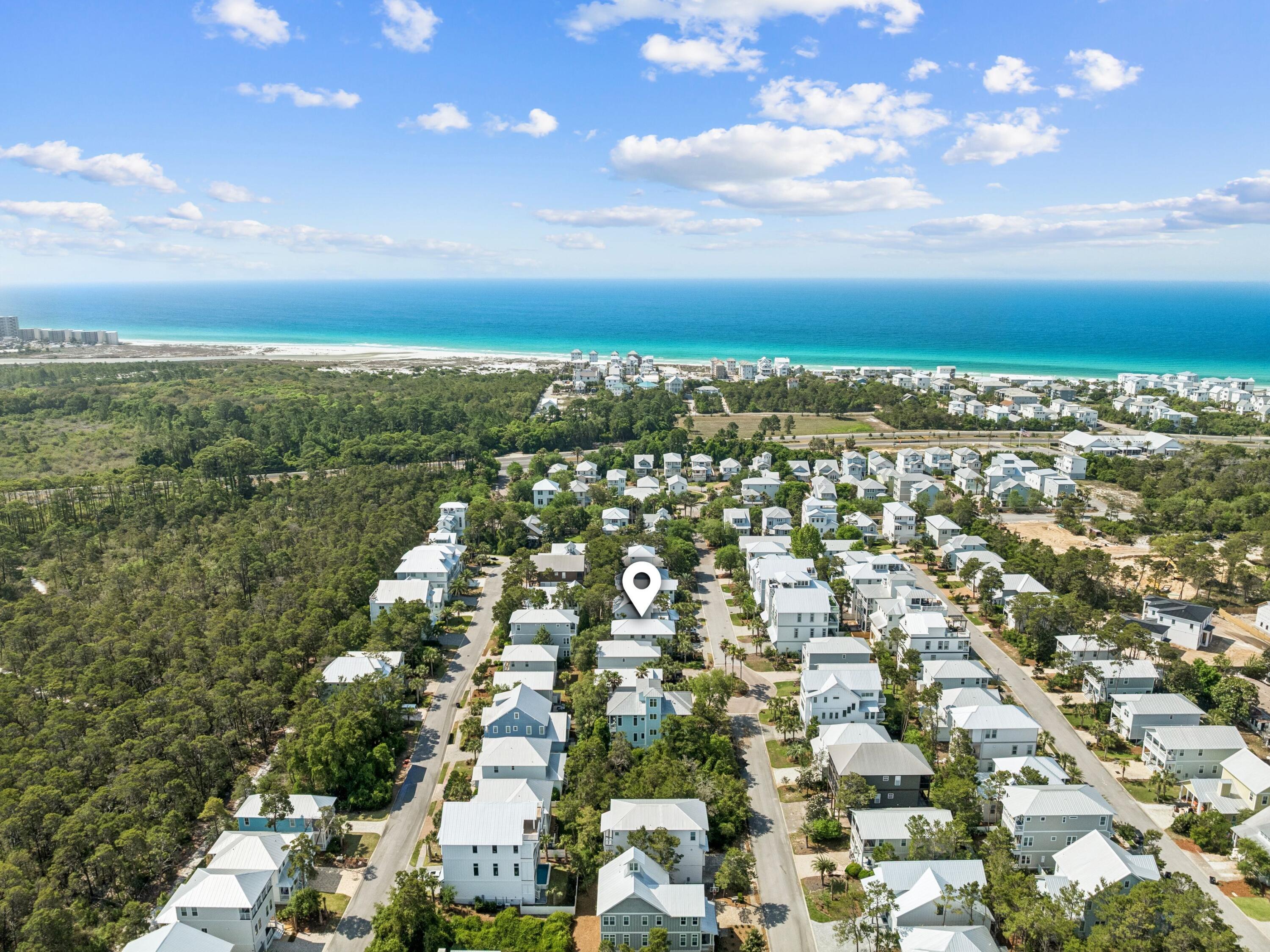 80 Grande Pointe Drive Inlet Beach, FL 32461 - Photo 51 of 68 an aerial view of residential building with trees