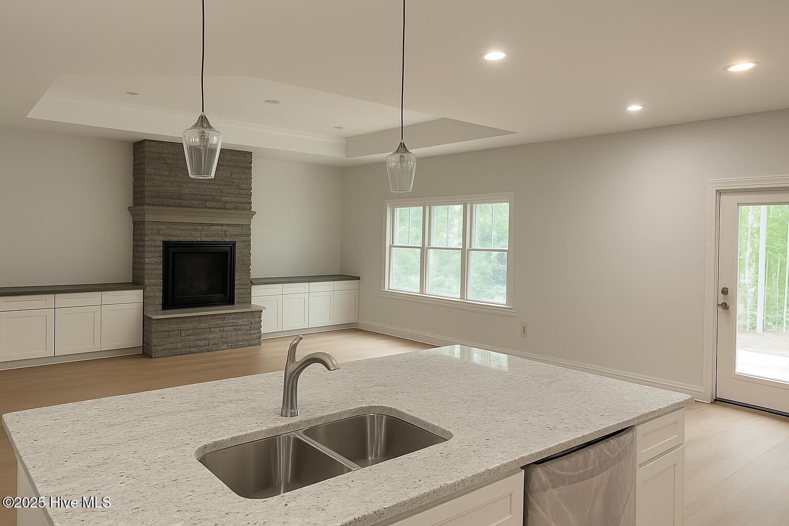 107 Devonshire Avenue West West End, NC 27376 - Photo 7 of 49 107 finished fireplace from Kitchen