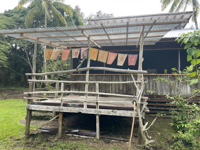 14-4792 Sadileck Road Pahoa, HI 96778 - Photo 20 of 30 a backyard of a house with table and chairs