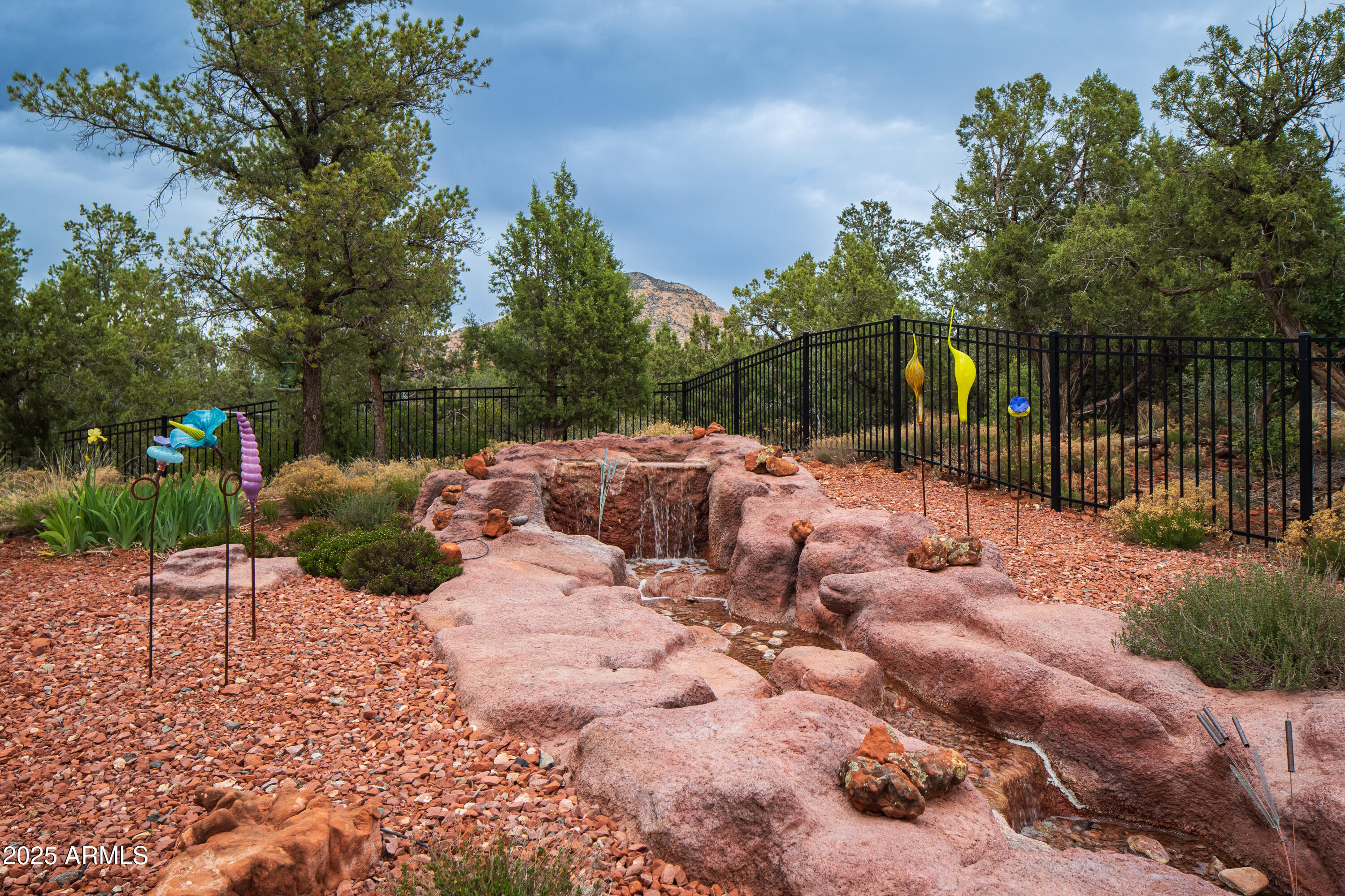 80 Rimstone Circle Sedona, AZ 86336 - Photo 36 of 40 30 FOOT WATERFALL FEATURE