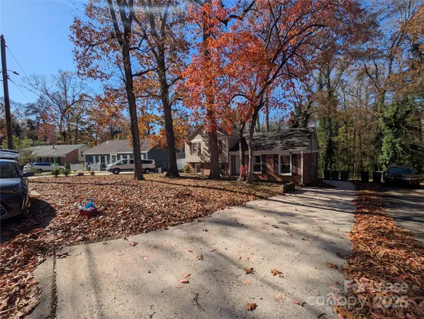 a view of road with trees