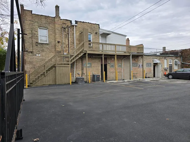 a view of large building with a street