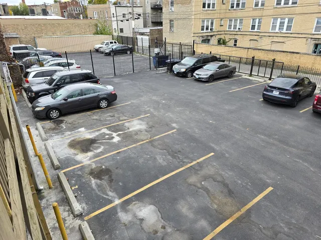 a car parked in front of a building