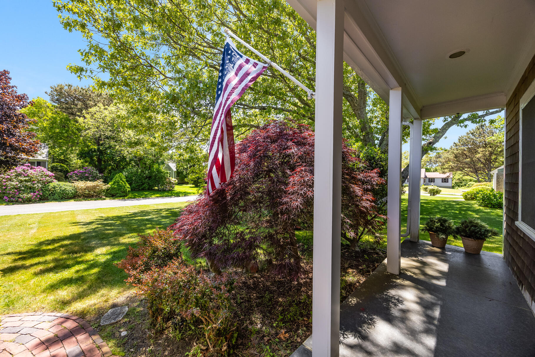 28 Sand Bar Lane Brewster, MA 02631 - Photo 58 of 74 a view of a garden from a window