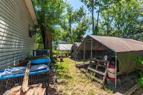a view of outdoor sitting area with furniture