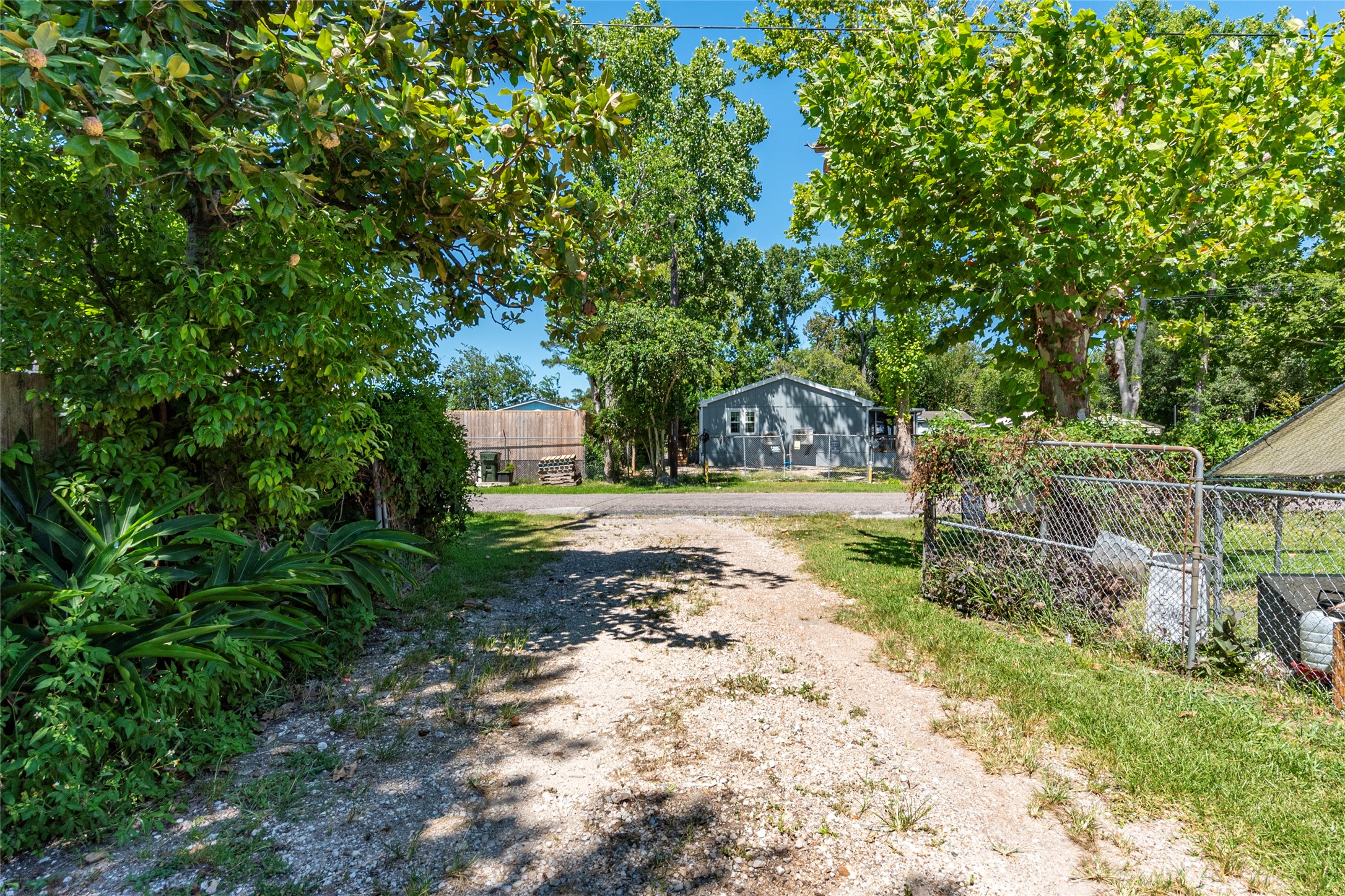 4624 6th Street Bacliff, TX 77518 - Photo 32 of 36 a view of a yard with plants and trees