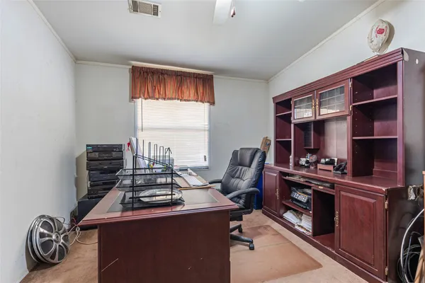 a view of workspace with wooden floor workspace