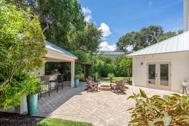 an aerial view of multiple house