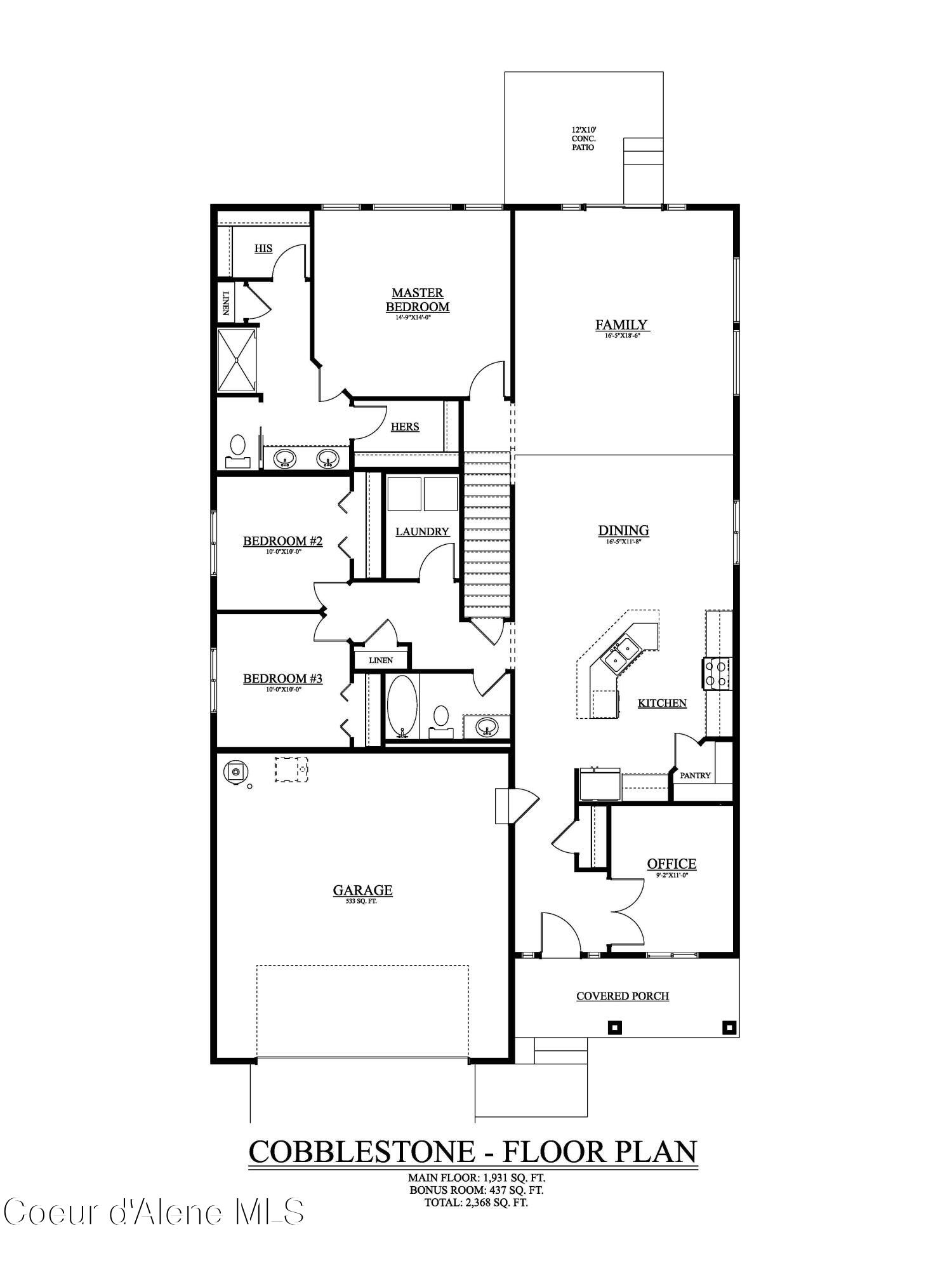 18810 East Riverside Avenue Spokane Valley, WA 99016 - Photo 22 of 23 Floor Plan
