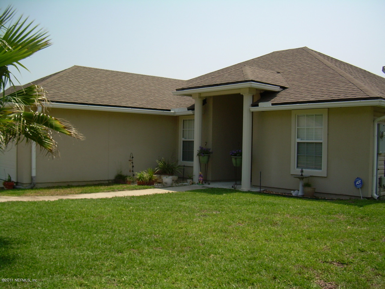Close up of front of home