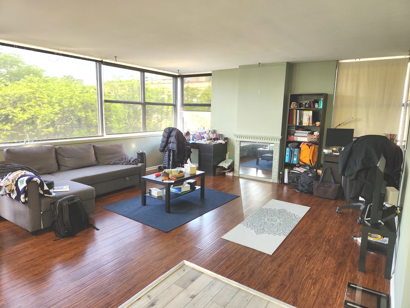 6301 North Sheridan Road, Unit 4H Chicago, IL 60660 - Photo 4 of 17 a living room with furniture and a large window
