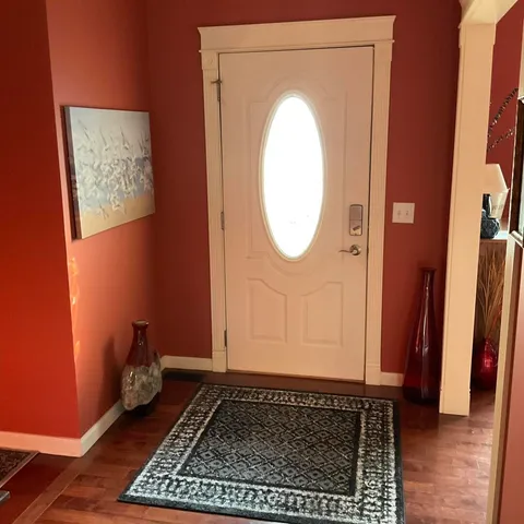 a view of a door of a house