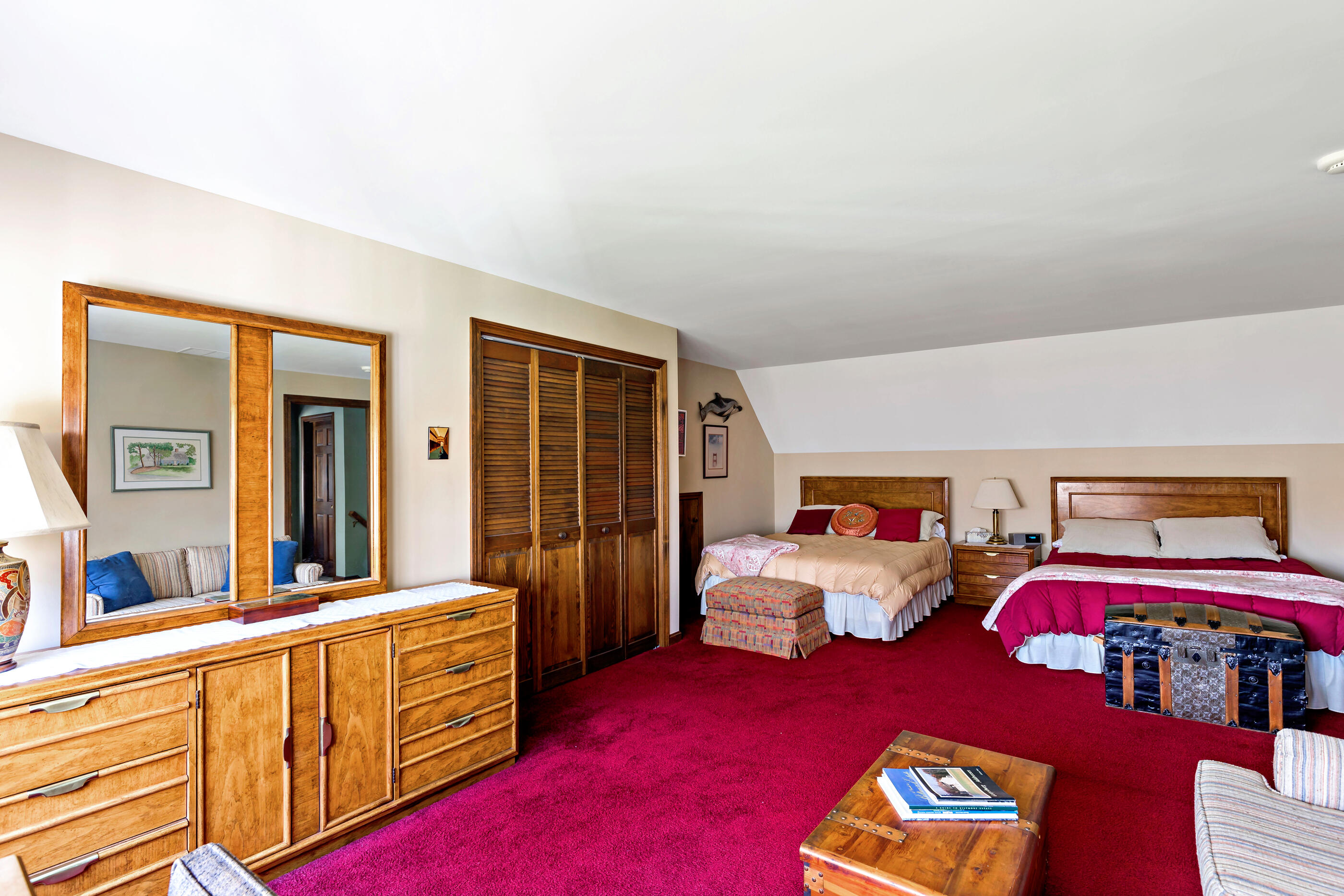 5 Shepherds Quay Brewster, MA 02631 - Photo 45 of 67 a bedroom with two beds and a large mirror