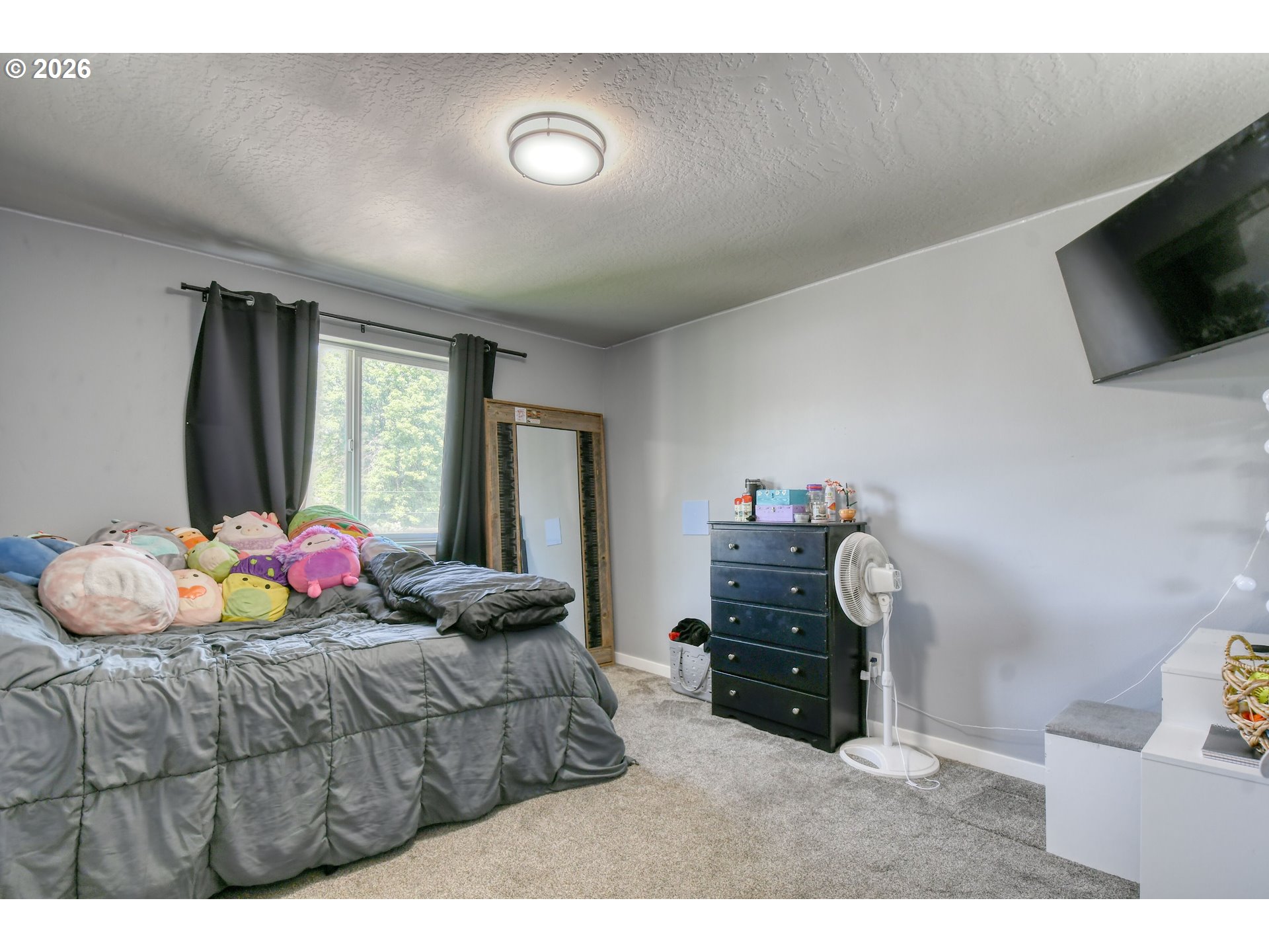 233 East Jefferson Street Athena, OR 97813 - Photo 23 of 36 a bedroom with furniture and a flat screen tv
