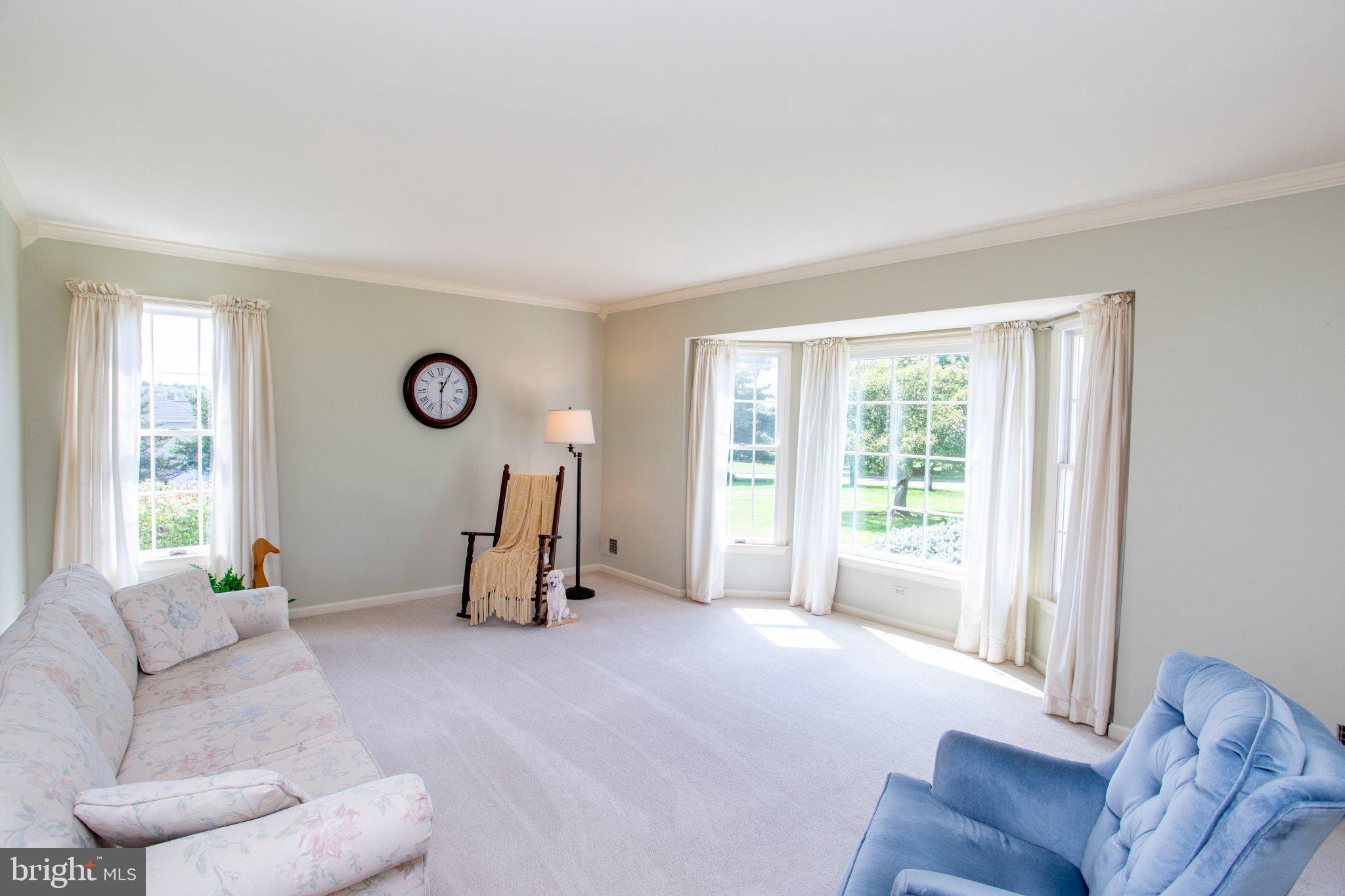 25 Farmhouse Road Milford, NJ 08848 - Photo 8 of 46 Living room with crown molding & deep bay windows