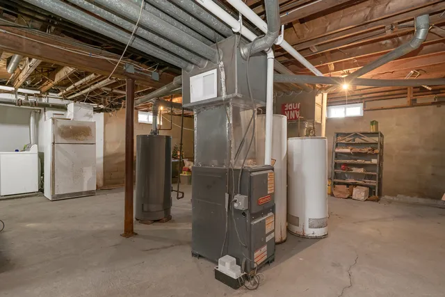 a front view of a house with white walls
