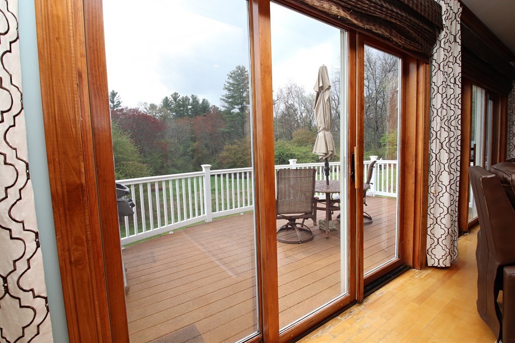 56 Main Street Boxford, MA 01921 - Photo 16 of 42 a view of a glass door with a balcony