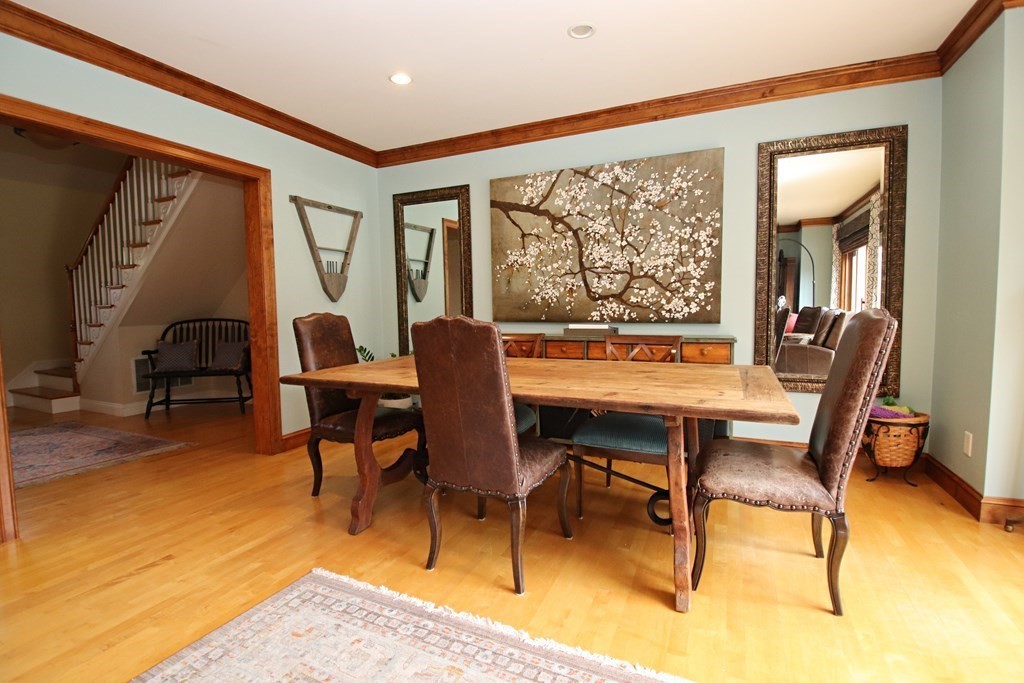 56 Main Street Boxford, MA 01921 - Photo 10 of 42 a view of a dining room with furniture window and wooden floor