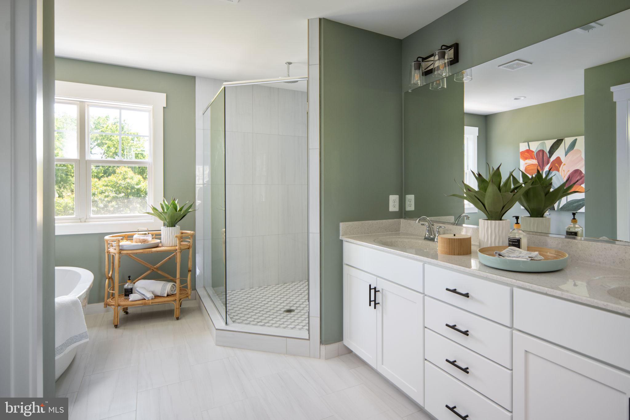 119 Juggins Road Stafford, VA 22556 - Photo 29 of 46 a en suite bathroom with a granite countertop sink and a mirror