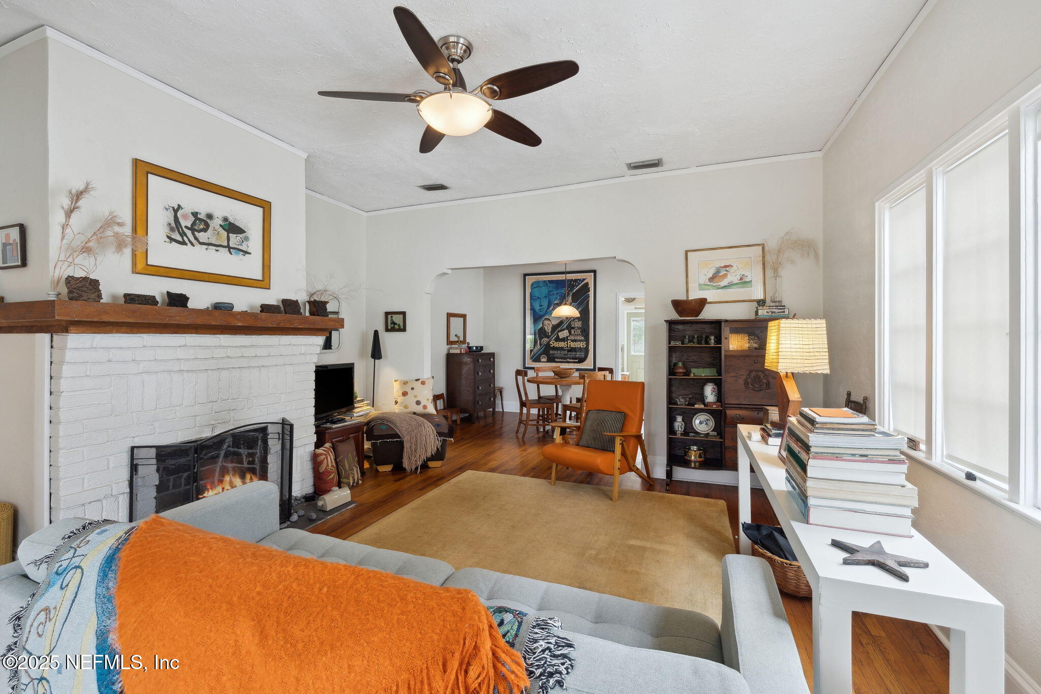 4608 Post Street Jacksonville, FL 32205 - Photo 7 of 49 a view of a livingroom with furniture and a fireplace