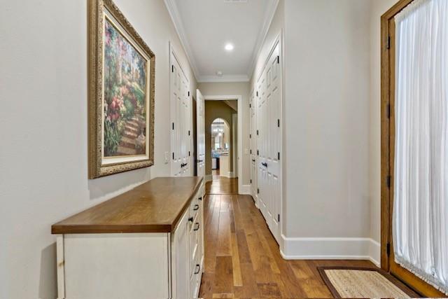 695 County Rd Road Honey Grove, TX 75446 - Photo 24 of 40 a view of a hallway with wooden floor and staircase