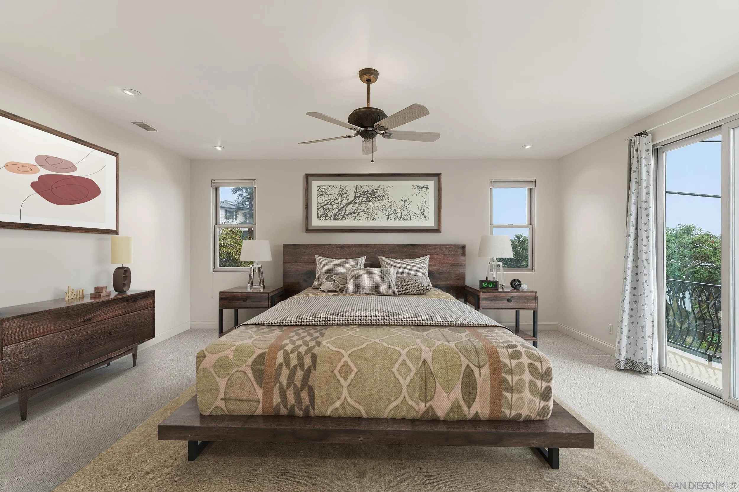 11020 Explorer Road El Cajon, CA 92020 - Photo 8 of 29 a bedroom with a bed and a chandelier