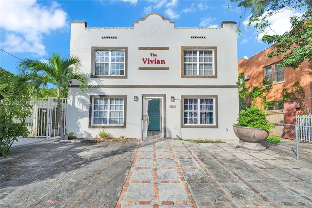 a front view of a building