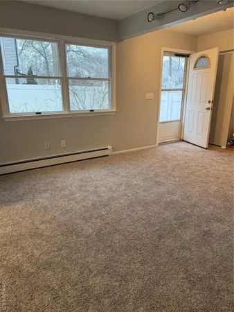 an empty room with a window