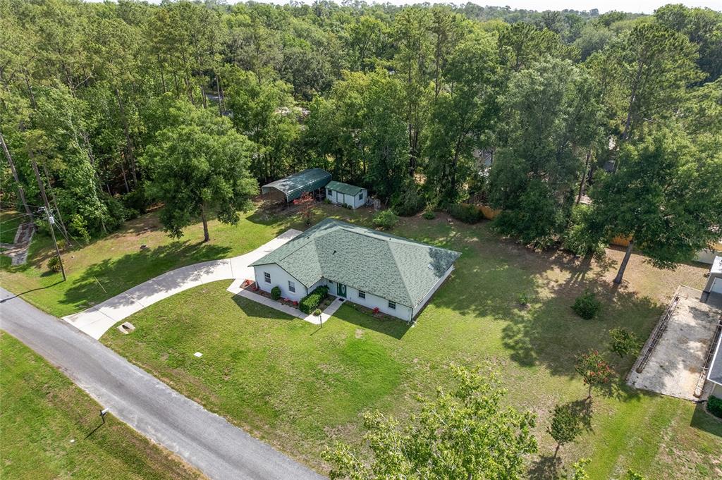 12681 Southeast 54th Avenue Belleview, FL 34420 - Photo 39 of 46 a view of a swimming pool with a yard and large trees