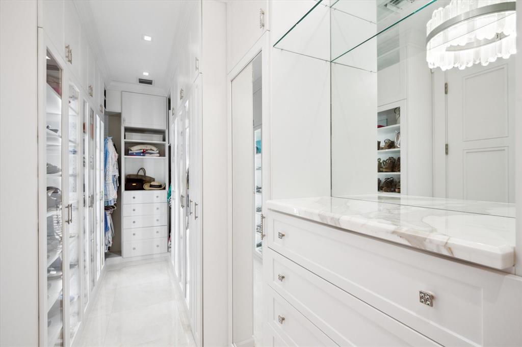 2400 Bay Drive Pompano Beach, FL 33062 - Photo 41 of 55 a bathroom with a granite countertop sink mirror and shower
