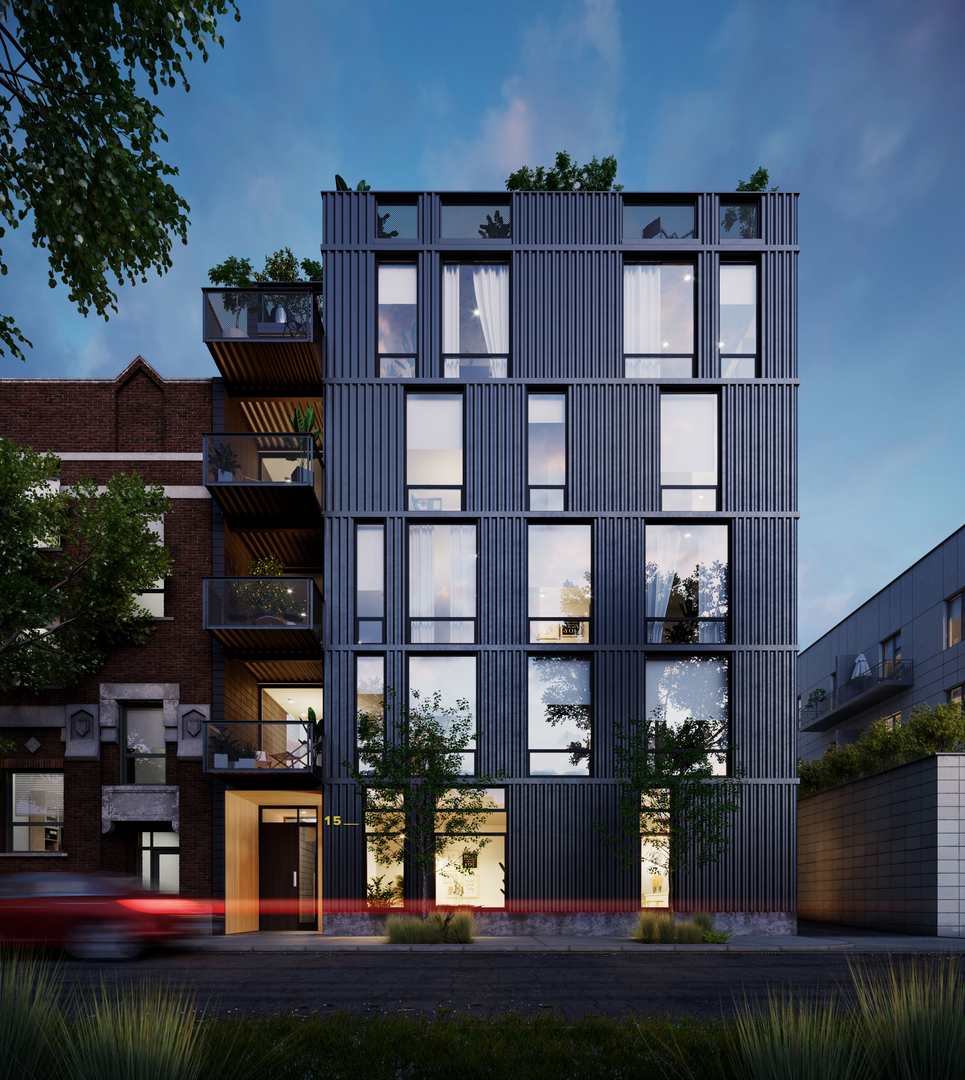 15 North Elizabeth Street, Unit 100 Chicago, IL 60607 - Photo 2 of 7 a view of a building with a yard
