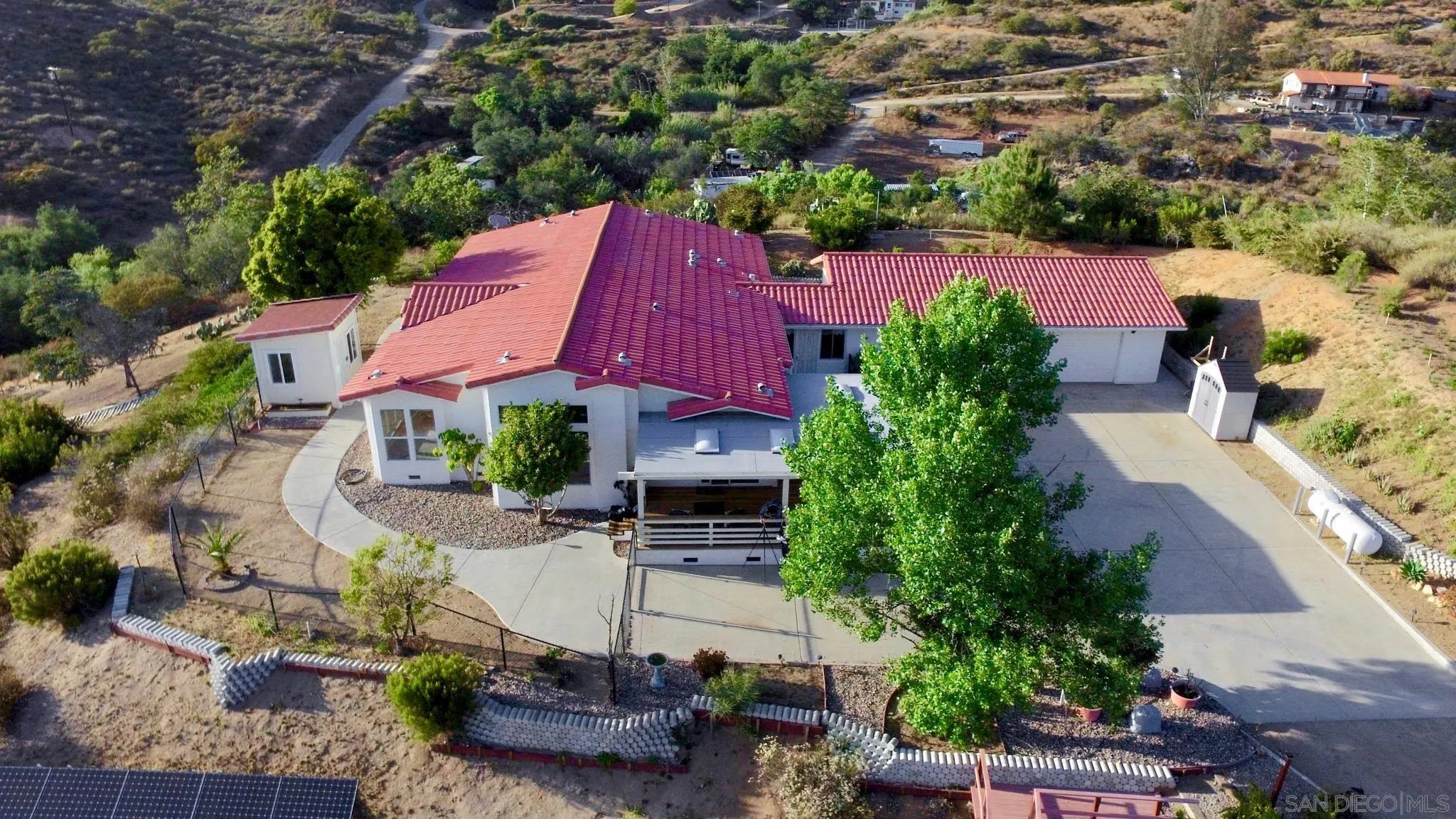 1285 Dehesa Ranch Road El Cajon, CA 92019 - Photo 3 of 61 an aerial view of a house with garden space and street view