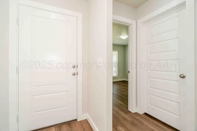 wooden floor in closet