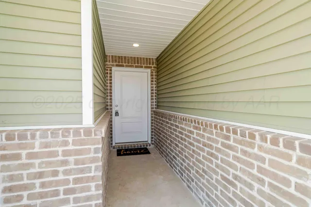 a view of wooden balcony