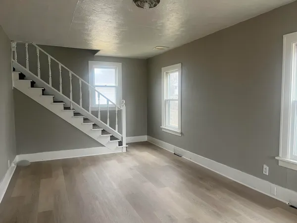 an empty room with a window