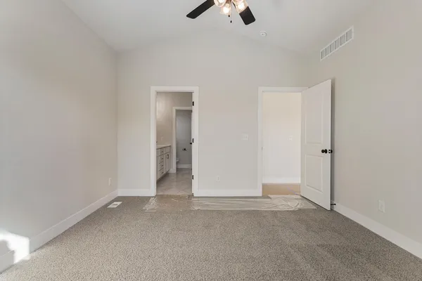 an empty room with a window