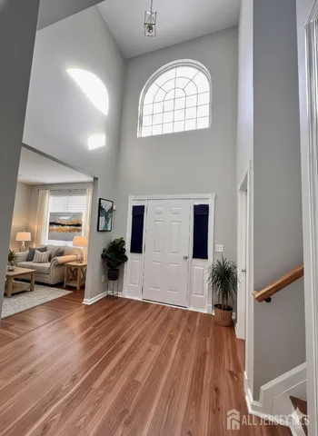 wooden floor in living room