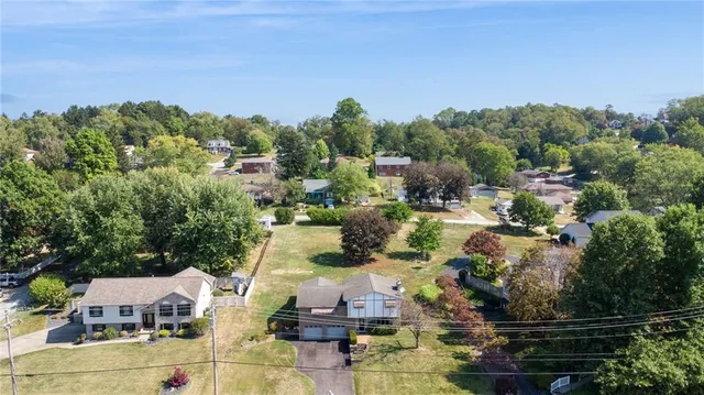 an aerial view of multiple house
