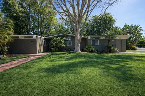 a backyard with garden