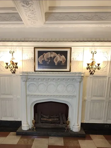 a view of a building with a street