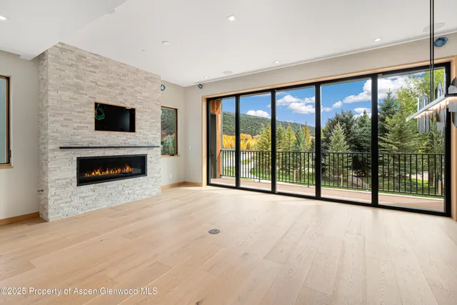 a view of closet area with empty racks