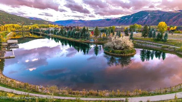 a ocean view with a swimming pool